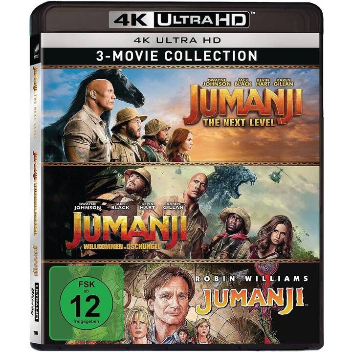 Jumanji: 3-Movie Collection - Jumanji 2 - The Next Level / Jumanji - Willkommen im Dschungel/ Jumanji Stagione 1 - 3 (4K Ultra HD, DE, EN)