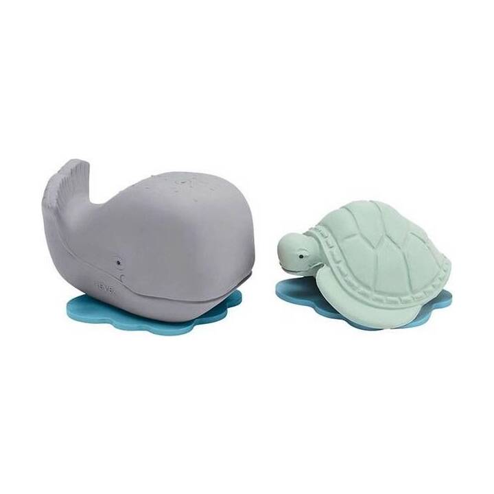 HEVEA Set de jouets de bain (Baleine, Tortue)