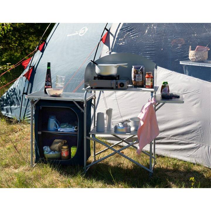 EASY CAMP Cuisine pliante de camping Sarin (Bleu, Blanc)