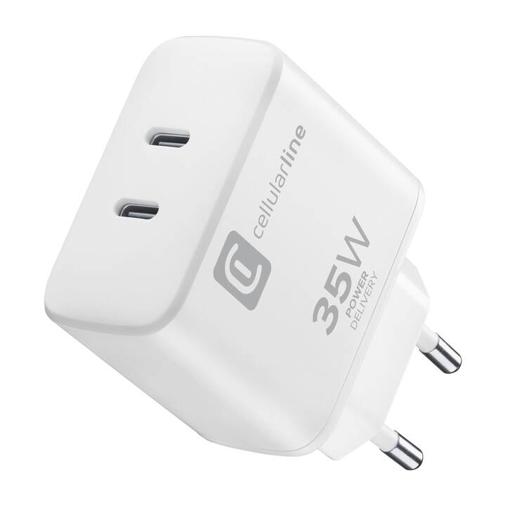 CELLULAR LINE Dual Charger 3 Chargeur mural (USB-C)