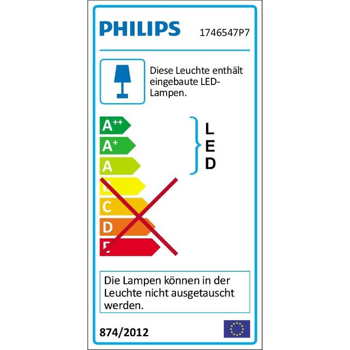 PHILIPS HUE Wandleuchte Daylo (15 W, Silber)