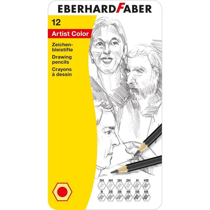 EBERHARDFABER Bleistift Faber Artist Color (6B, 5H, 4H, 3H, 2H, H, HB, B, 2B, 3B, 4B, 5B)