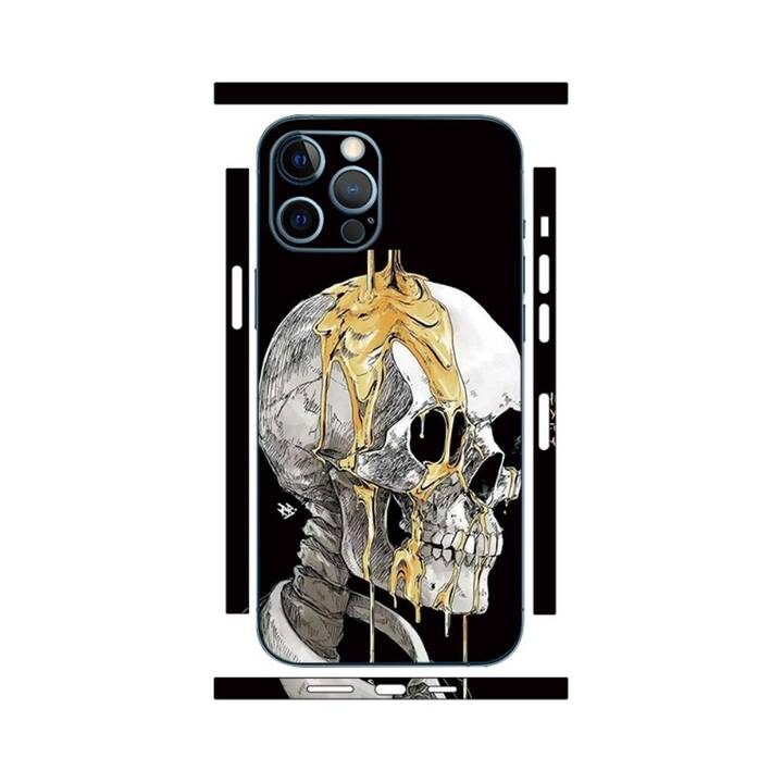 Skin Décalcomanie Pour Coque IPhone 7 Lifeproof Fre, Motif Crâne Foncé / Squelette Vert Fluo