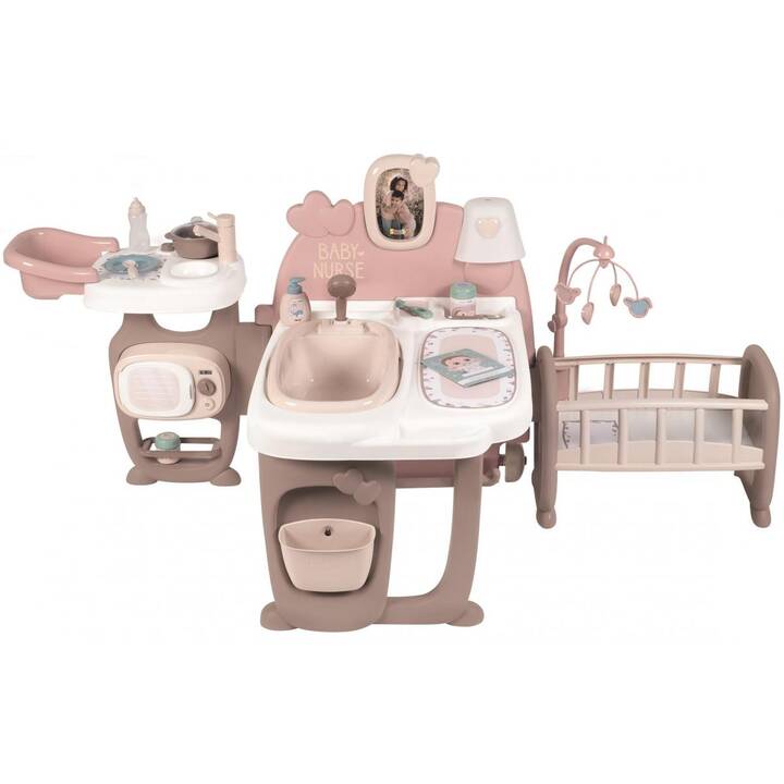 SMOBY INTERACTIVE Nurse Puppen Einrichtungs-Set (Hellrosa, Weiss, Beige)