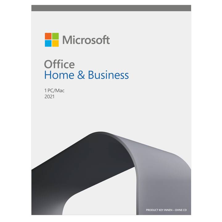 MICROSOFT Office Home & Business 2021 (Version complète, 1x, Italien, Français, Allemand)