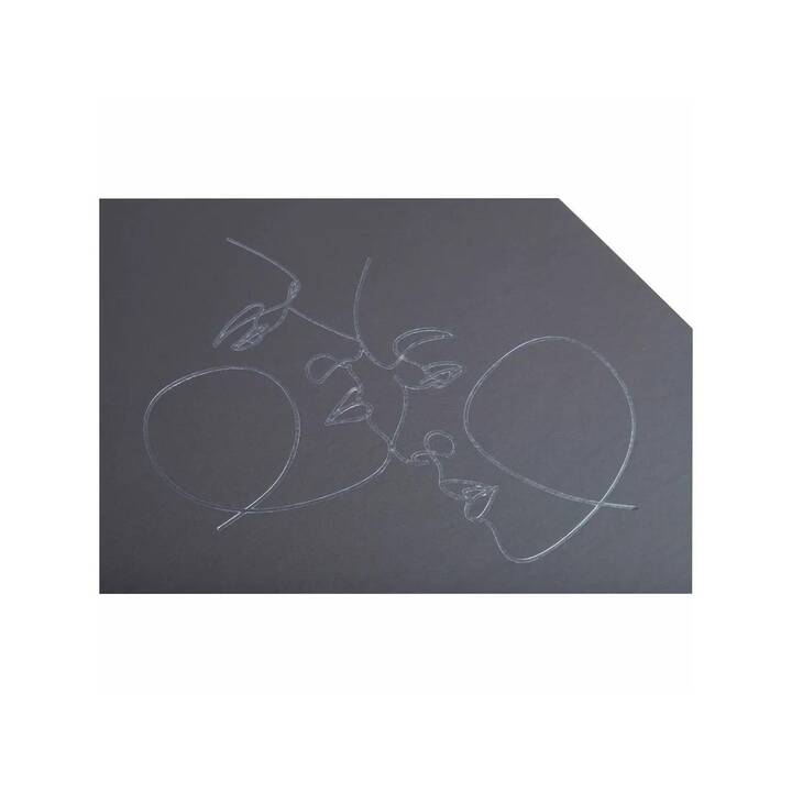 EXACOMPTA Livre d’hôtes (22 cm x 27 cm, Argent, Noir)