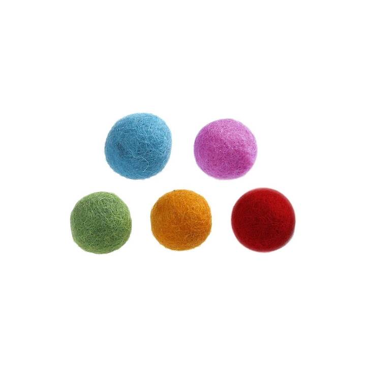 CREATIV COMPANY Palla di plastica (Multicolore, Feltro, 64 pezzo)