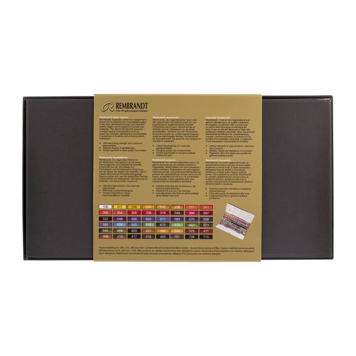 REMBRANDT Colore acquerello Water colour box Set (48 x 480 ml, Multicolore)