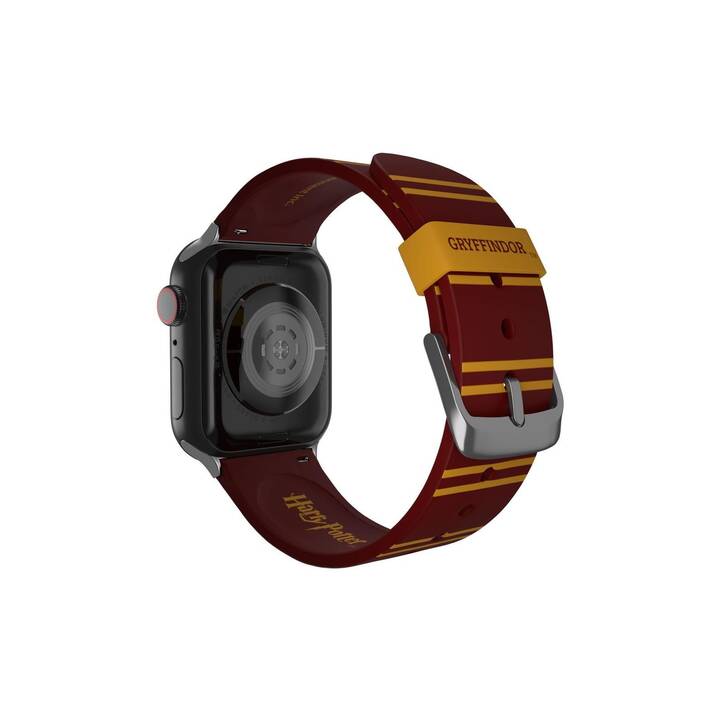 MOBY FOX Harry Potter Gryffindor Bracelet (Apple Watch 40 mm / 38 mm / 42 mm / 44 mm, Doré, cramoisi/cramoisie)