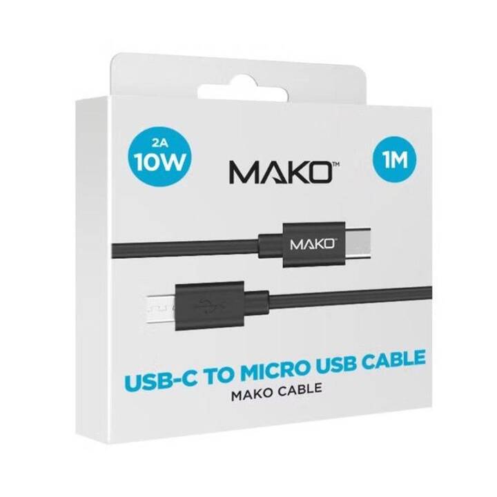 MAKO 10W Câble (USB C, MicroUSB, 1 m)