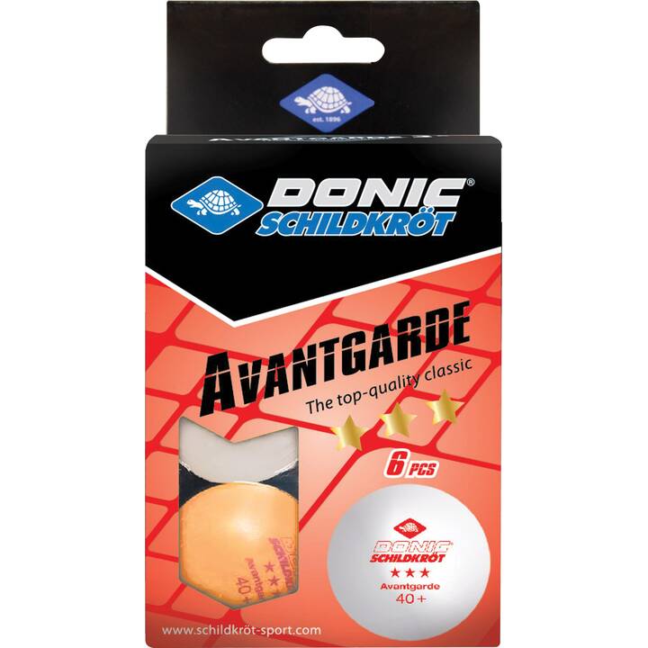 DONIC SCHILDKRÖT Balles de ping-pong Avantgarde 3-Star (6 x)