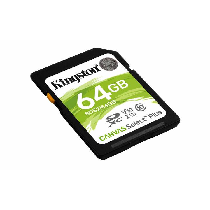 KINGSTON TECHNOLOGY SDXC Canvas Select Plus (UHS-I Class 1, 64 GB, 100 MB/s)
