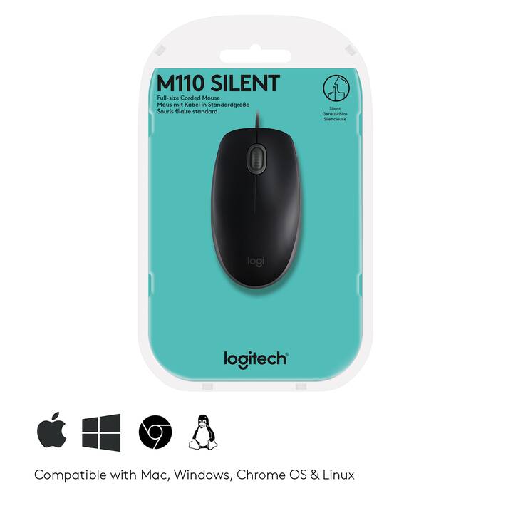 LOGITECH B110 Silent Mouse (Cavo, Office)