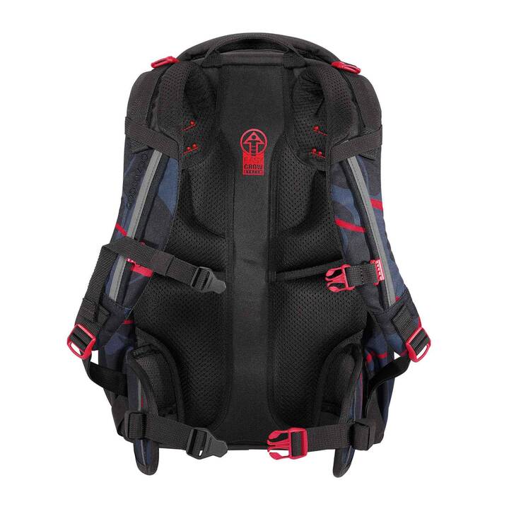 COOCAZOO Zaino Matè Lava Lines (30 l, Nero, Rosso)