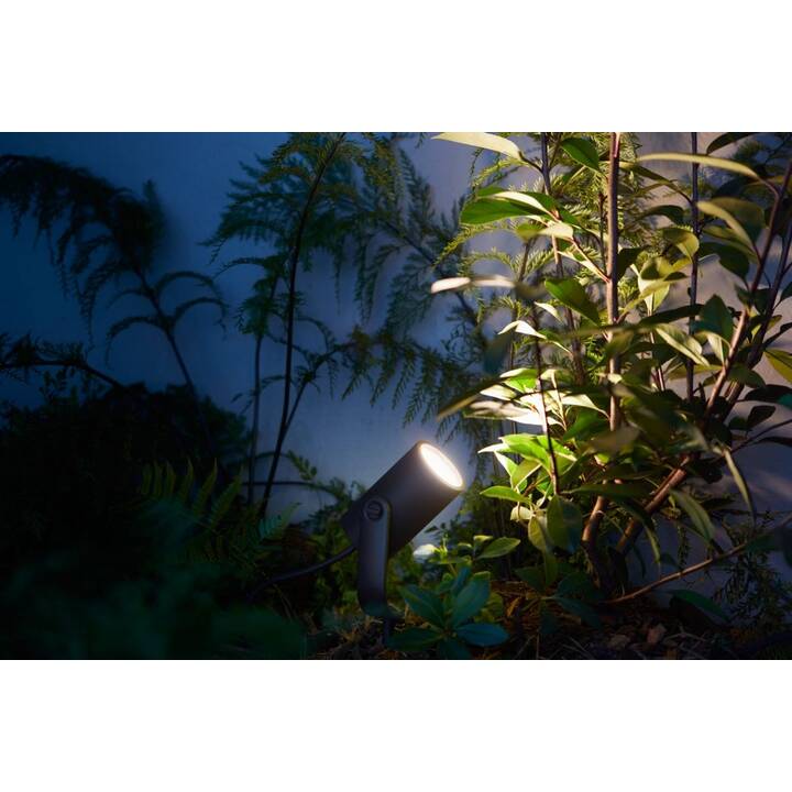 PHILIPS HUE Bornes lumineuses Lily + Lily Extension (LED, 8 W, Anthracite)