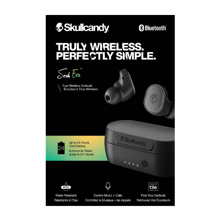 SKULLCANDY Sesh Evo True Wireless (In-Ear, Bluetooth 5.0, Schwarz)