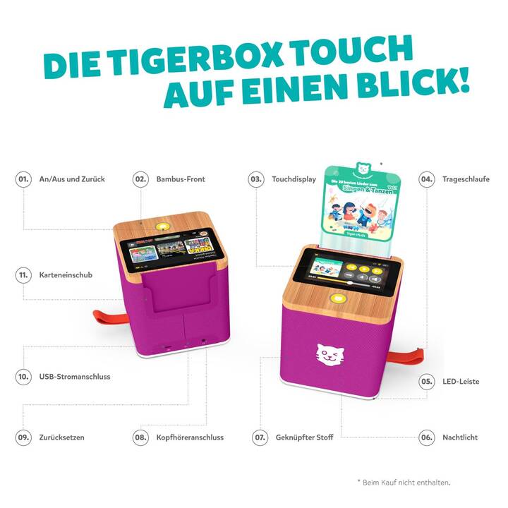 TIGERMEDIA Lecteur audio pour enfants Tigerbox Touch Plus Swiss Edition (DE, Suisse allemand)