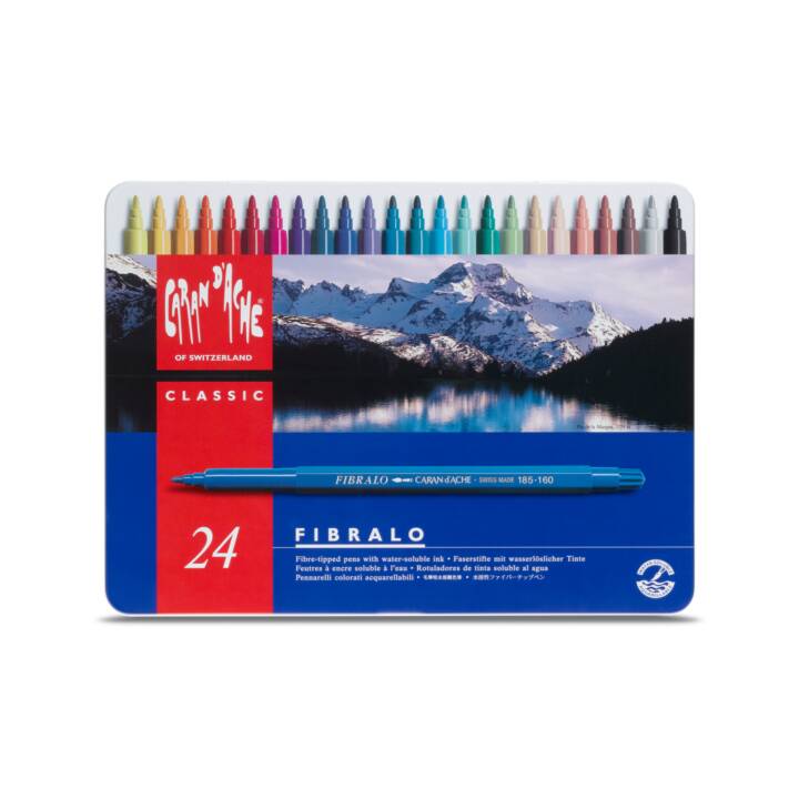 CARAN D'ACHE Fibralo Filzstift (Mehrfarbig, 24 Stück)