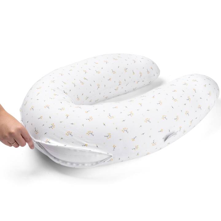 DOOMOO Federa per cuscini allattamento Buddy (180 cm, Giallo, Bianco)