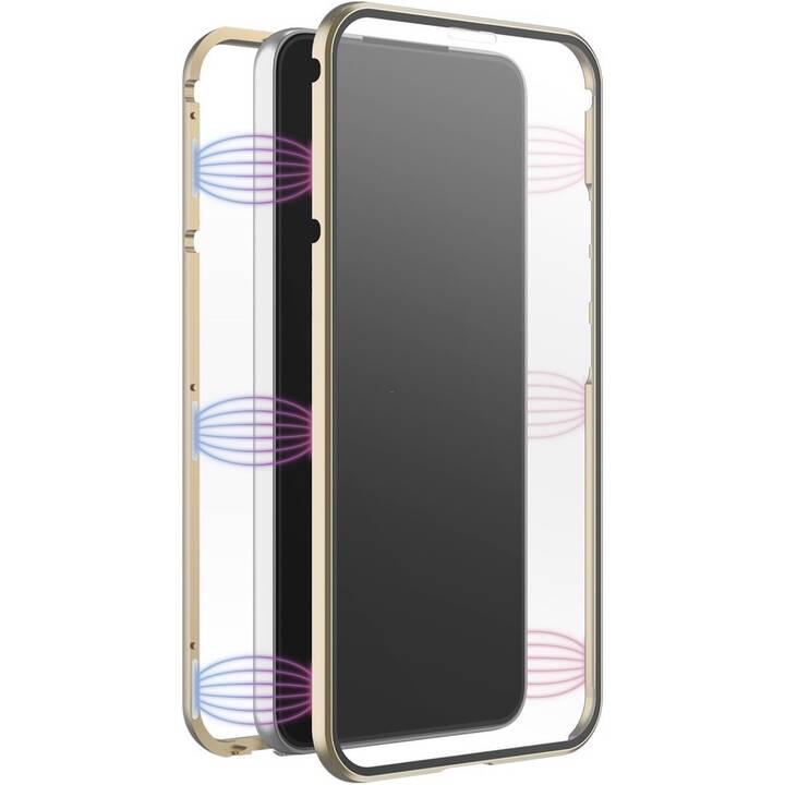 WHITE DIAMONDS Hardcase Cover 360° (Galaxy S22 5G, Transparent, Gold)