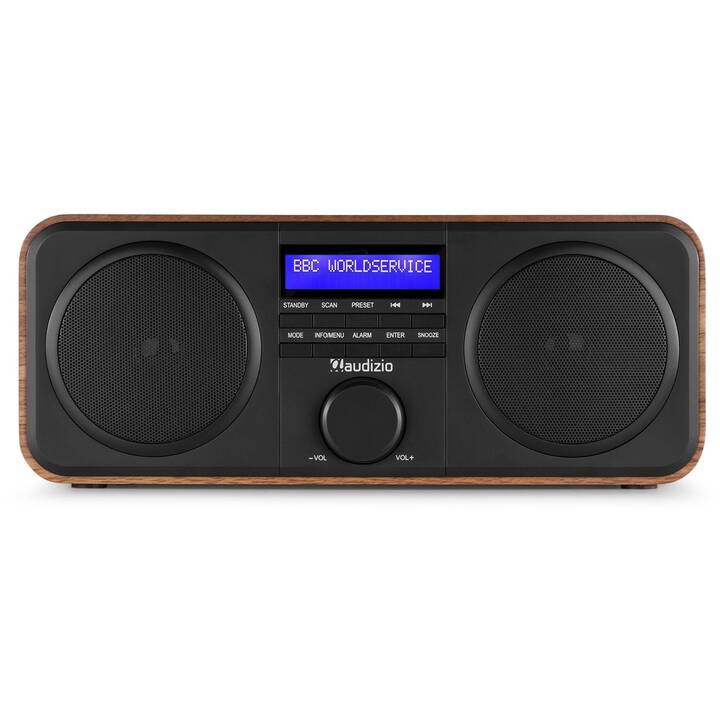 AUDIZIO Novara Digitalradio (Schwarz, Dunkelbraun)