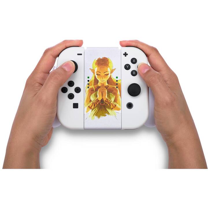POWER A Joy-Con Zelda Comfort Controllergrip (Nintendo Switch, Oro, Bianco)