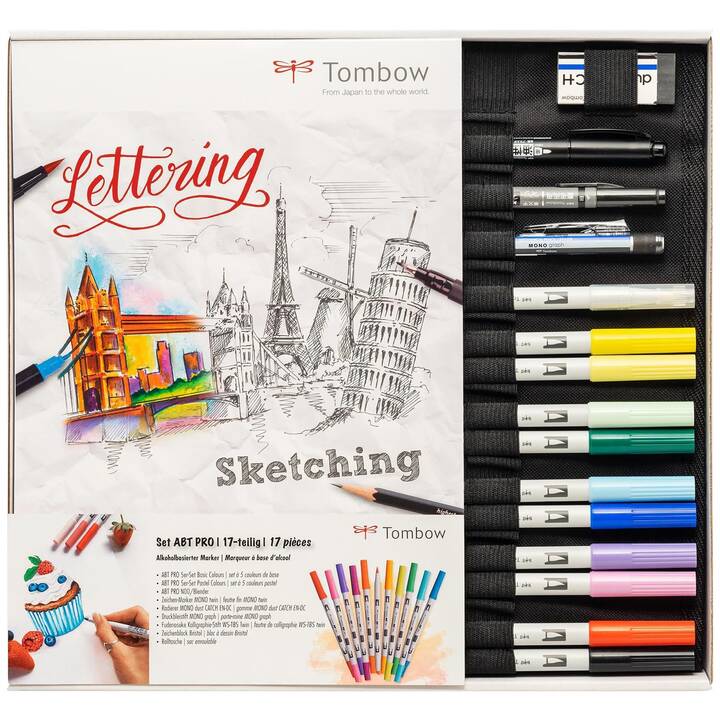 TOMBOW ABT PRO Crayon feutre (Multicolore, 17 pièce)
