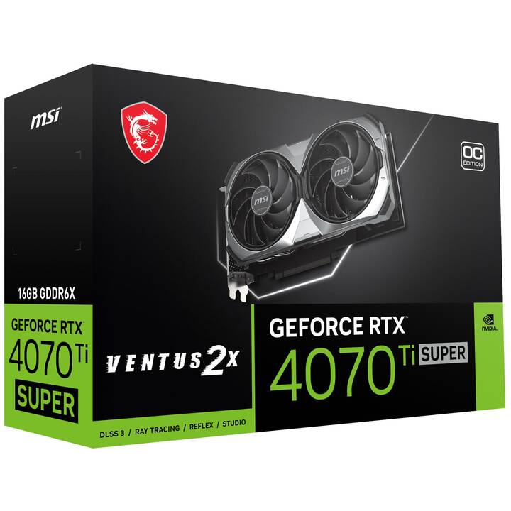 MSI Ventus 2X Nvidia GeForce RTX 4070 Ti Super (16 Go)