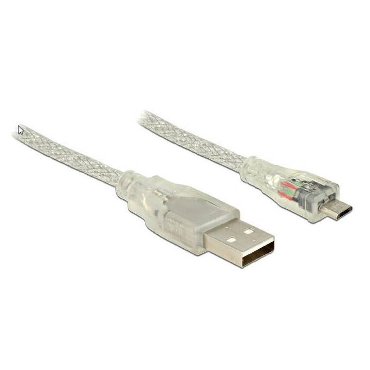 DELOCK USB-Kabel (USB 2.0 Micro Typ-B, USB 2.0 Typ-A, 50 cm)
