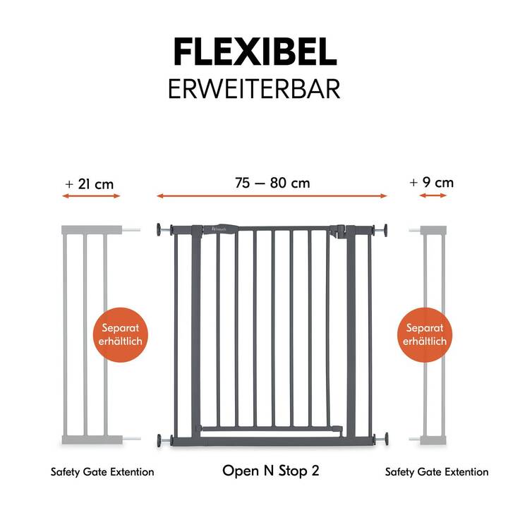 HAUCK Türschutzgitter Open N Stop 2 (75 cm - 80 cm)