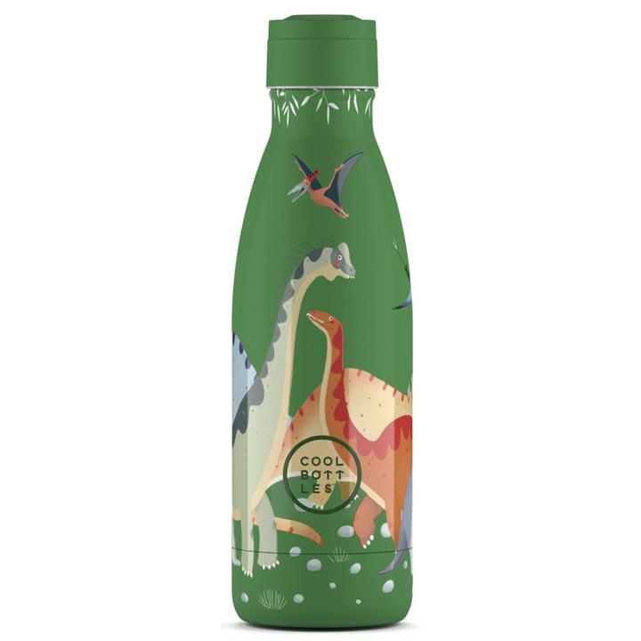 COOL BOTTLES Thermo Trinkflasche Jurassic Era The Kids Bottle (0.35 l, Grün, Mehrfarbig)