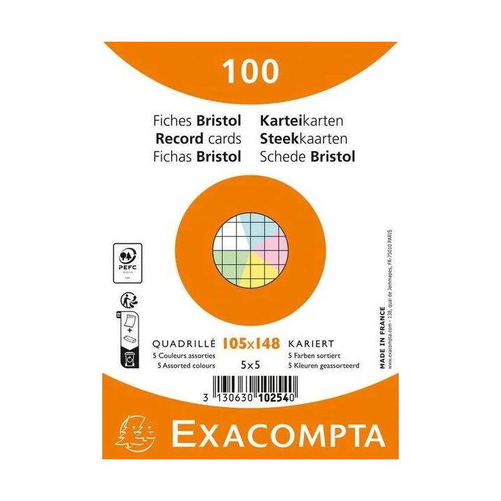 EXACOMPTA Cartes-fiches (A6, 1 pièce)