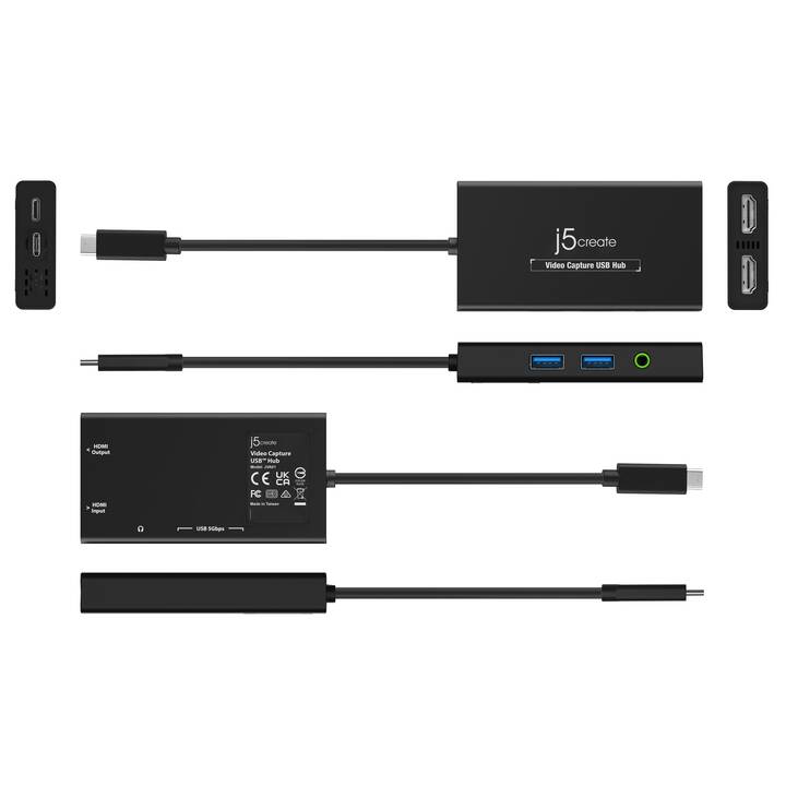 J5 CREATE JVA01 (5 Ports, USB Typ-A, HDMI, 3.5 mm Klinke)