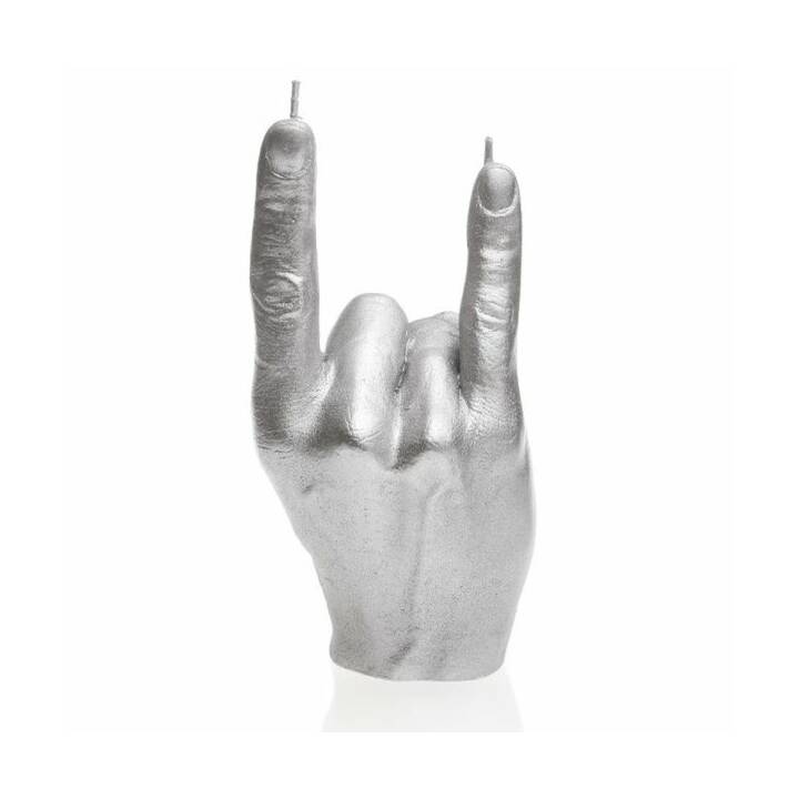 CANDELLANA Motivkerze Hand Rock (Silber)