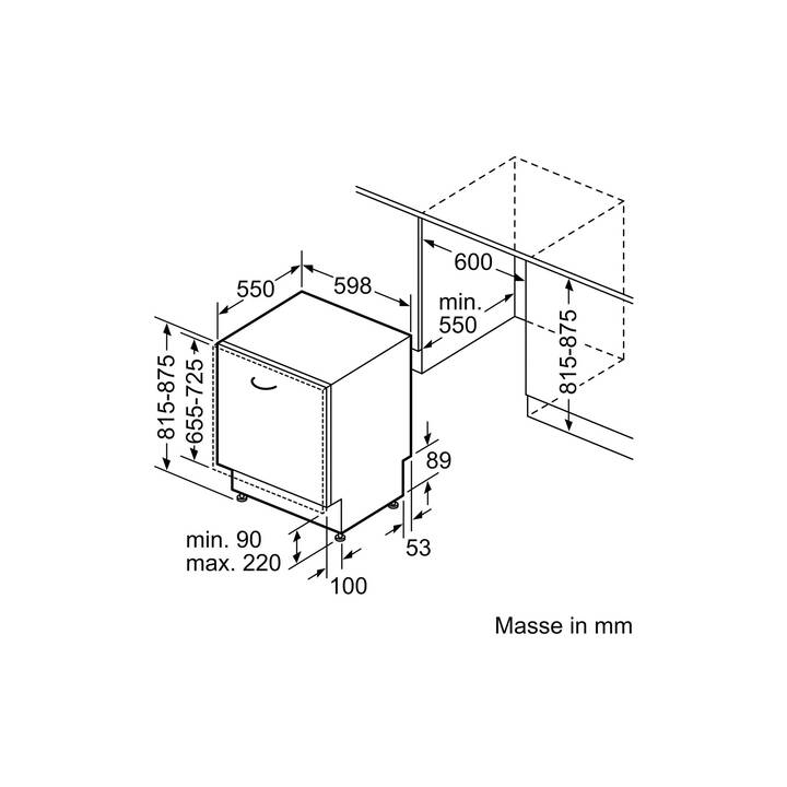 SIEMENS SN65ZX49CH (Norma EU 60 cm, totalmente integrabile)