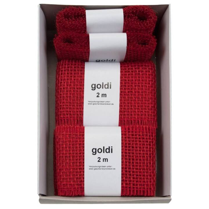 GOLDINA Textilband (Rot, 2 m)