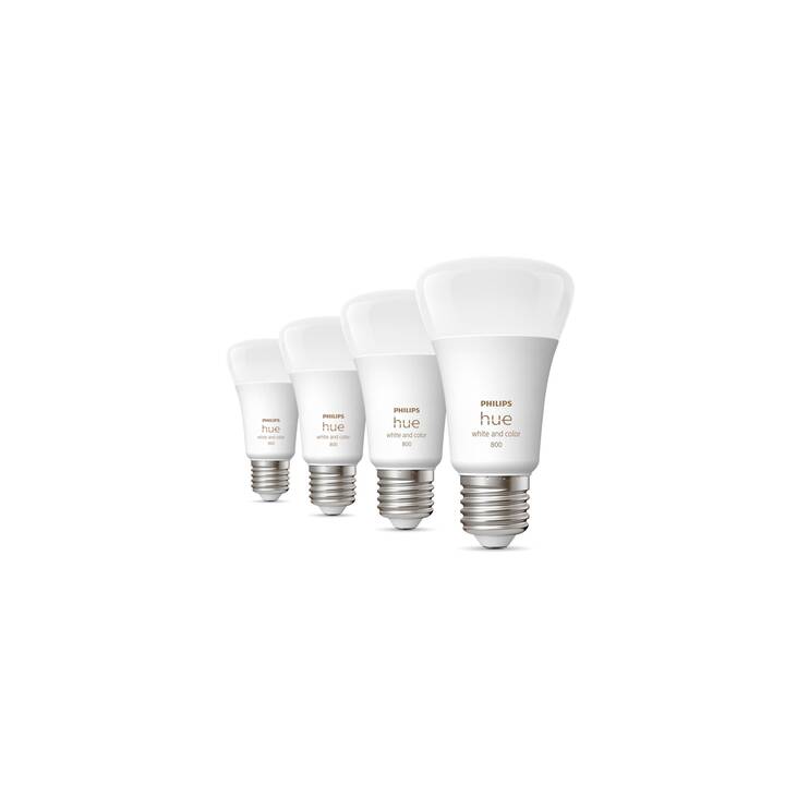 PHILIPS HUE Lampadina LED White & Color Ambiance (E27, Bluetooth, 6.5 W)