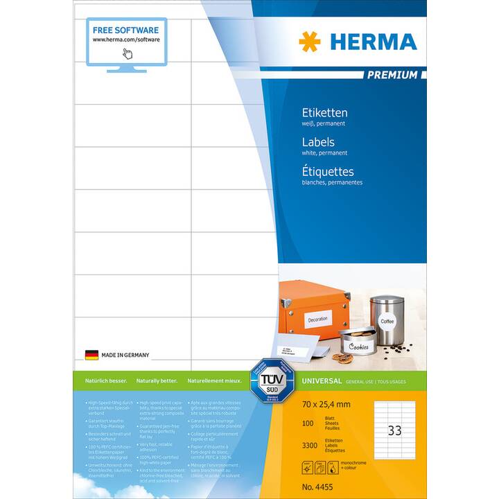 HERMA Universal (25.4 x 70 mm)