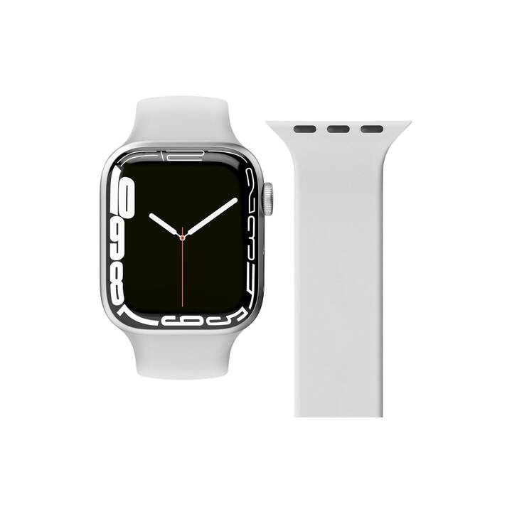 VONMÄHLEN Solo Loop Bracelet (Apple Watch 40 mm / 41 mm / 38 mm, Gris clair)