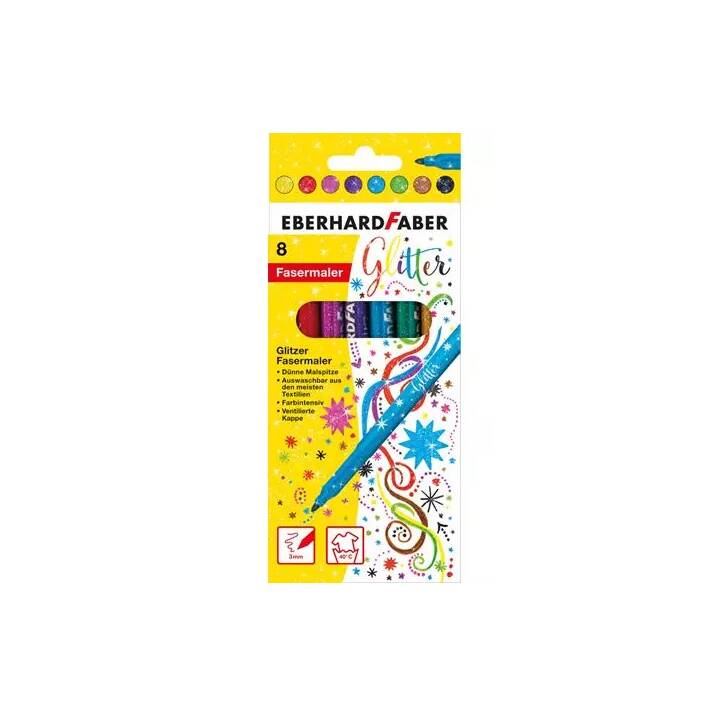 EBERHARDFABER Crayon feutre (Brun, Jaune, Bleu, Mauve, Vert, Noir, Rouge, 8 pièce)