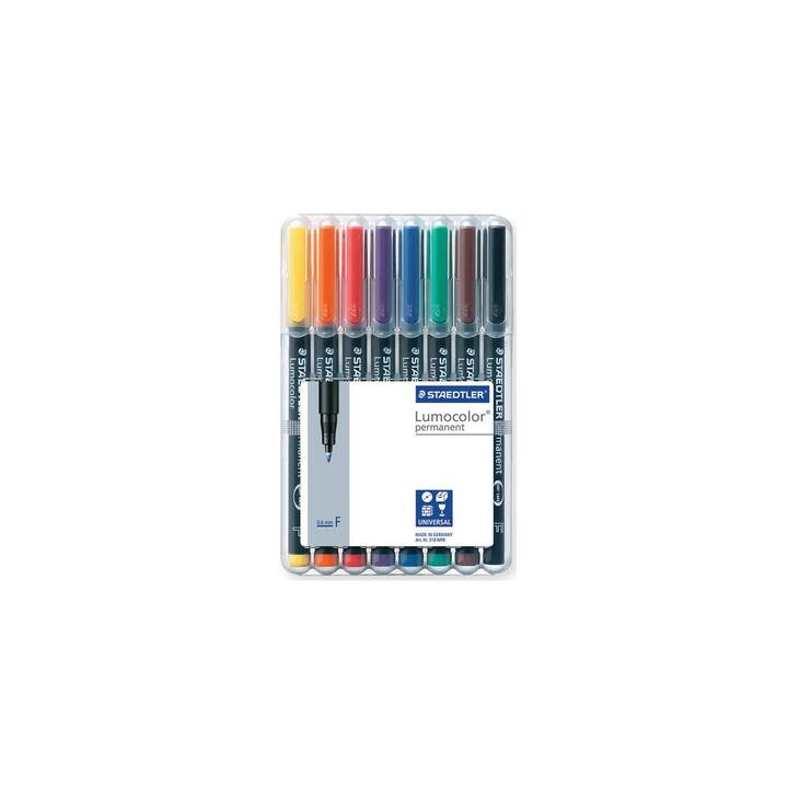 STAEDTLER Permanent Marker Lumocolor (Mehrfarbig, 8 Stück)