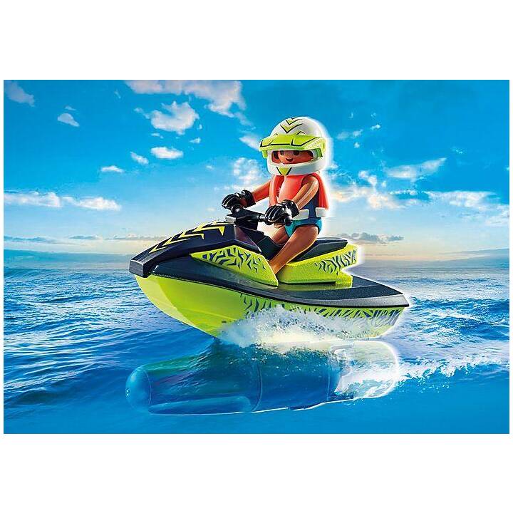 PLAYMOBIL Action Heroes Bateau de pompiers avec Aqua Scooter (71464)