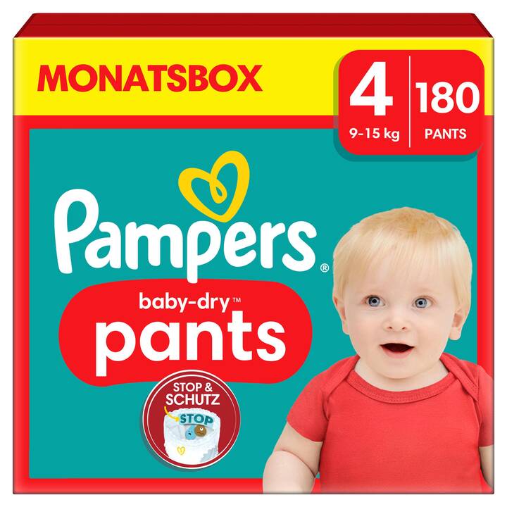 PAMPERS Baby-Dry Pants 4 (180 pièce)