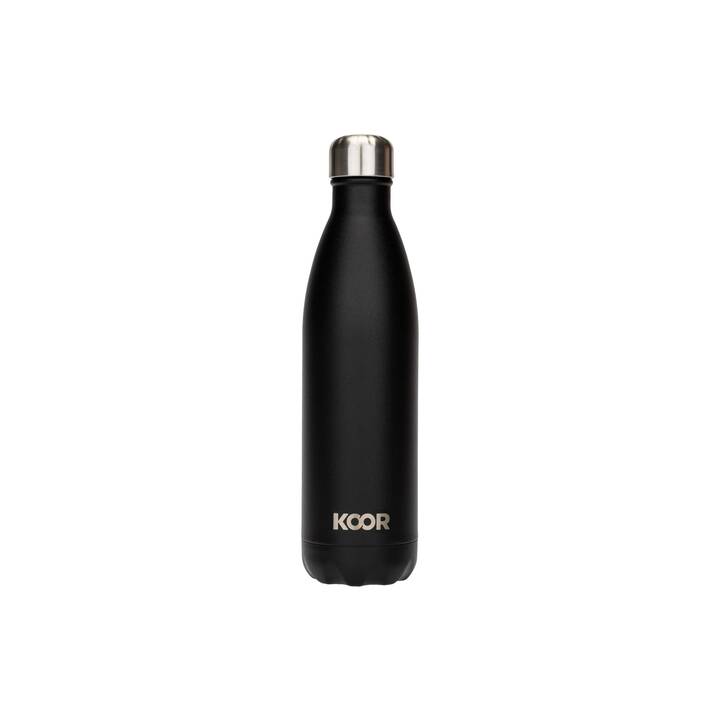 KOOR Thermo Trinkflasche Nero (750 ml, Schwarz)