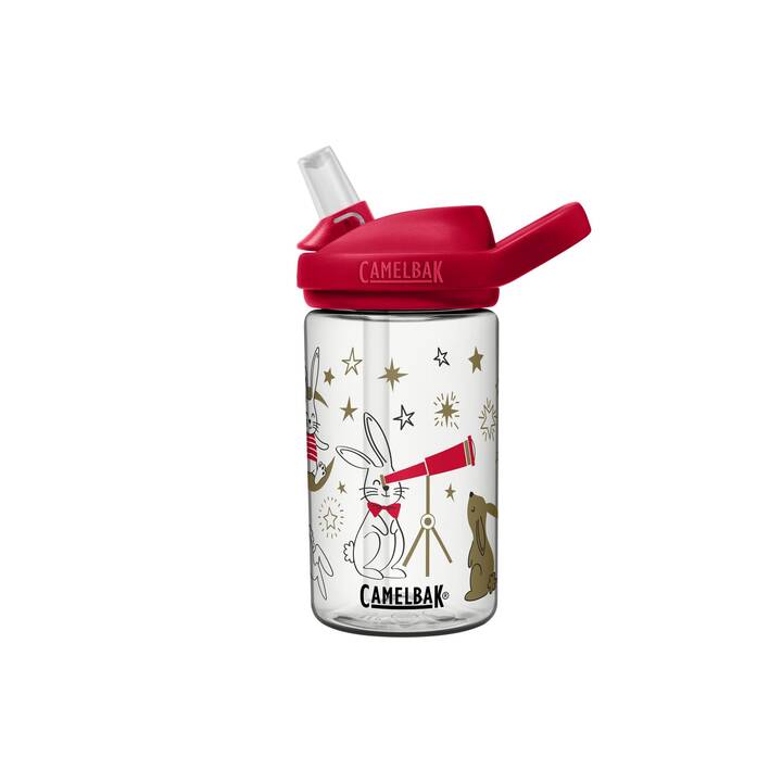 CAMELBAK Bottiglia per bambini Eddy+ Kids Star Gazing Rabbits (0.4 l, Transparente, Rosso, Multicolore)