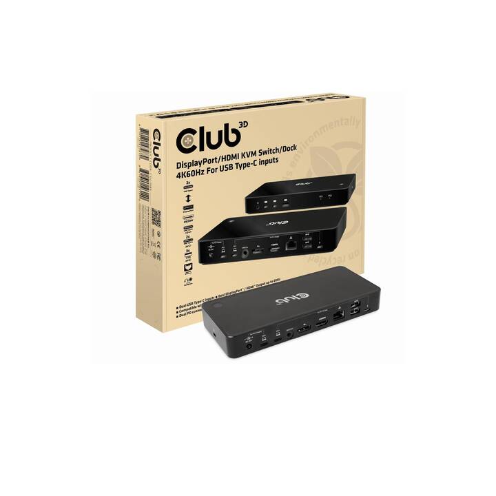 CLUB 3D Stazione d'aggancio  CSV-1585  (DisplayPort, HDMI, 2 x USB 3.1 di tipo C, 3 x USB 3.1 Typ-A)