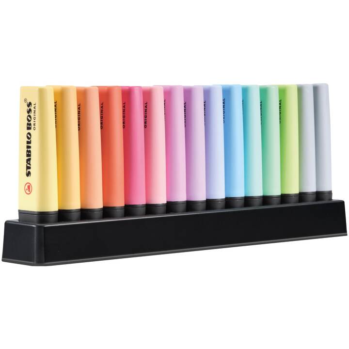 STABILO Surligneur Boss Original Pastel (Multicolore, 15 pièce)