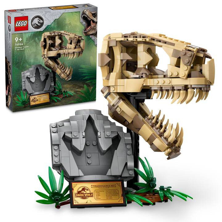 LEGO Jurassic World Les fossiles de dinosaures : le crâne du T. rex (76964)