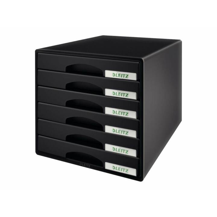 LEITZ Büroschubladenbox Plus (A4, 28.7 cm  x 27 cm  x 36.3 cm, Schwarz)