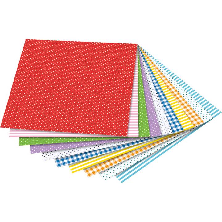 FOLIA Pliage du papier Basics Intensiv (Multicolore, 50 pièce)